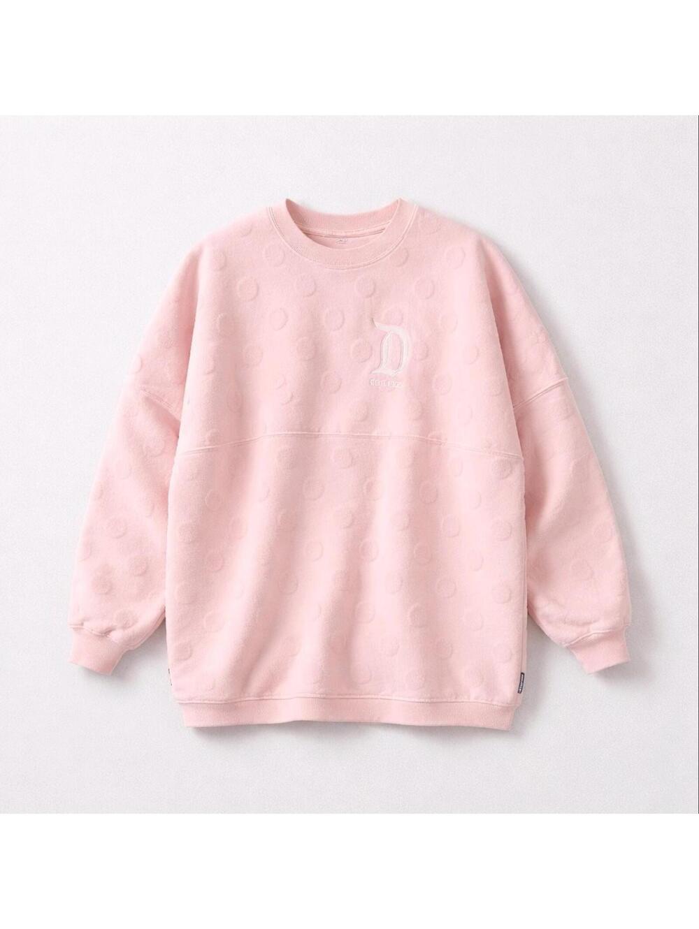 Disney Spirit Jersey Disneyland Pink Polka Dot  Women’s Oversized Sweatshirt XL